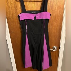 Putré fashion black and purple dress
